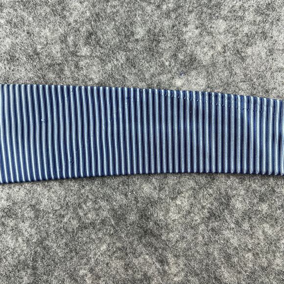 Volta‎ Seta made in ITALY 100% Silk Tie Men's Navy Blue Stripe Necktie - Picture 5 of 5